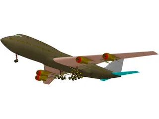 Boeing 747-200 3D Model preview