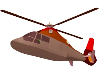 Eurocopter HH-65 Dolphin Coastguard 3D Model preview