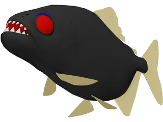 Piranha 3D Model preview