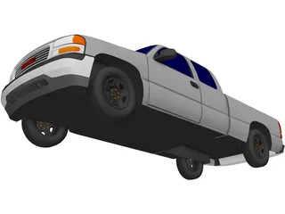 GMC Sierra Extended Cab Pickup (2000) 3D Model preview