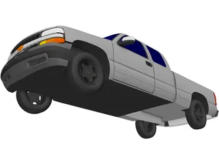 Chevrolet Silverado Extended Cab (2000) 3D Model preview