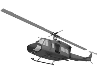 Bell UH-1N 3D Model preview