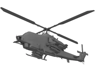 Bell AH-1Z 3D Model preview