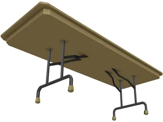Table Folding 3D Model preview