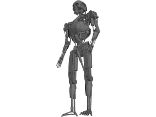 Terminator T-800 Metal Skeleton 3D Model preview