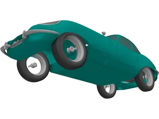 Jaguar Coupe E-type (1961) 3D Model preview