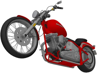Harley-Davidson Softtail 3D Model preview