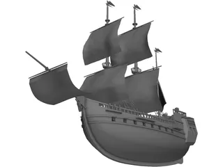 Galleon 3D Model preview