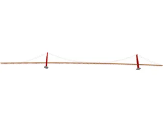 Golden Gate Bridge 3D Model preview