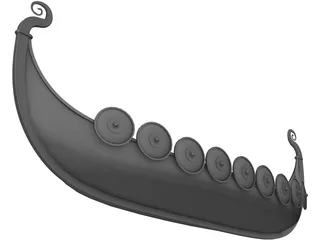 Viking Ship 3D Model preview