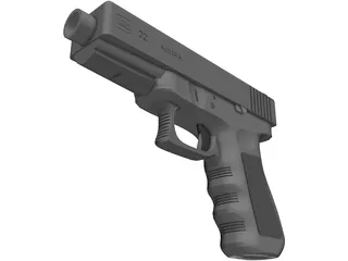 Glock 22 3D Model preview