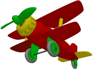 Toy Airplane 3D Model preview