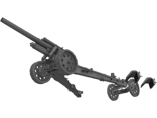 SFH-18 Military Cannon 3D Model preview