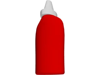 Bottle Ketchup 3D Model preview