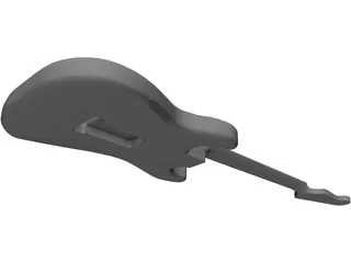 Fender Stratocaster Guitar Body 3D Model preview