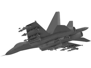 Sukhoi Su-27 Flanker 3D Model preview