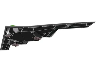 B2 Stealth Bomber 3D Model preview