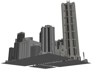 City Part Future Like 3D Model preview
