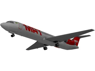 Fokker 100 TAM Brasil 3D Model preview