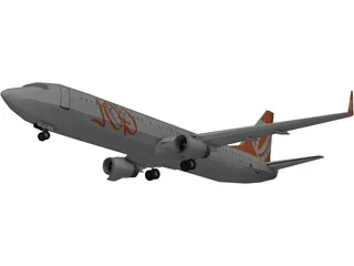 Boeing 737 GOL Brasil 3D Model preview