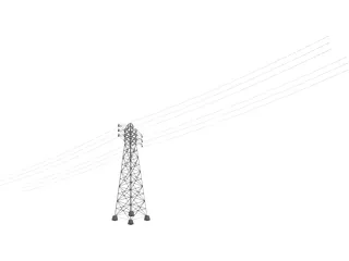 Power Lines 3D Model preview