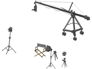Studio Set Cameras 3D Model preview