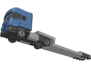 Scania with Trailer 3D Model preview