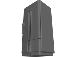 Refrigerator Retro Style 3D Model preview