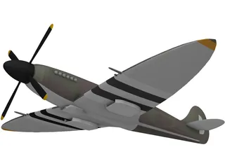 Supermarine Spitfire 3D Model preview