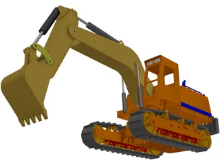 Excavator 3D Model preview