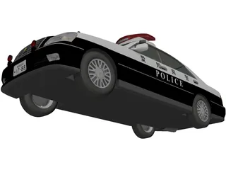 Toyota Crown Police 3D Model preview