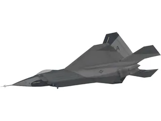 F-22 Raptor 3D Model preview