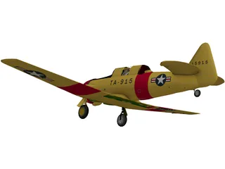 T-6 Texan 3D Model preview