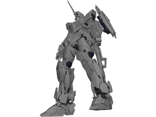 Gundam Unicon 3D Model preview