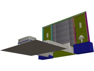Bedroom Set 3D Model preview
