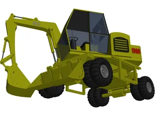Excavator 1960 3D Model preview