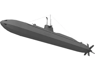 Submarine 3D Model preview