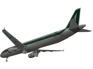Airbus A321 Alitalia 3D Model preview