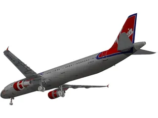 Airbus A321 Virgin Atlantic 3D Model preview