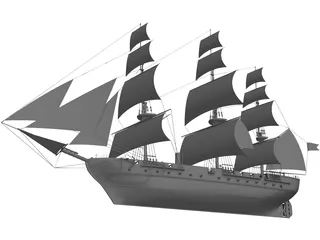 Turk Ship 3D Model preview