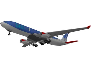 Airbus A330 BMI 3D Model preview