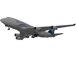 Boeing 747-400 Air New Zealand 3D Model preview