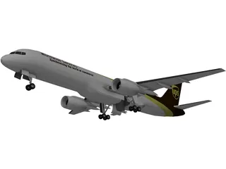 Boeing 757-200PF UPS 3D Model preview