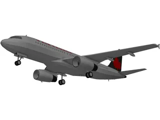 Airbus A320-200 Air Canada 3D Model preview