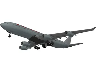 Airbus A340-300 Air Canada 3D Model preview