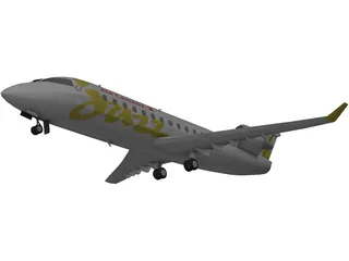 Bombardier CRJ-200 Air Canada Jazz 3D Model preview