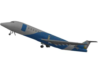Bombardier CRJ-100 Jazz Airways 3D Model preview
