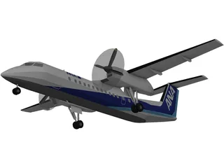 Bombardier Q300 DHC-8 Dash 8 ANA 3D Model preview