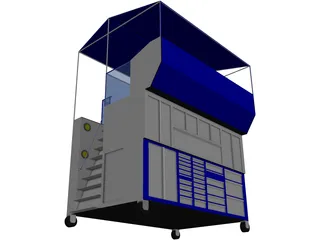 Nascar Pit Box 3D Model preview