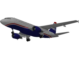 Airbus A319 U.S. Airways 3D Model preview